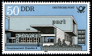Briefmarke mit Hauptpostamt