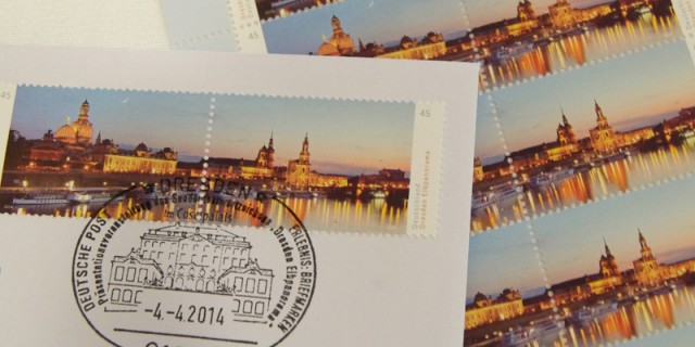 Die Briefmarken Dresden - Elbpanorama.