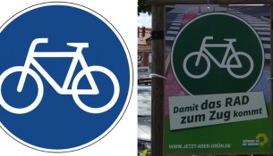 grüne fahrrad plakat