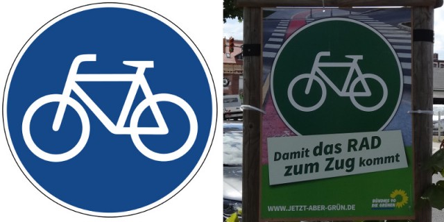 grüne fahrrad plakat