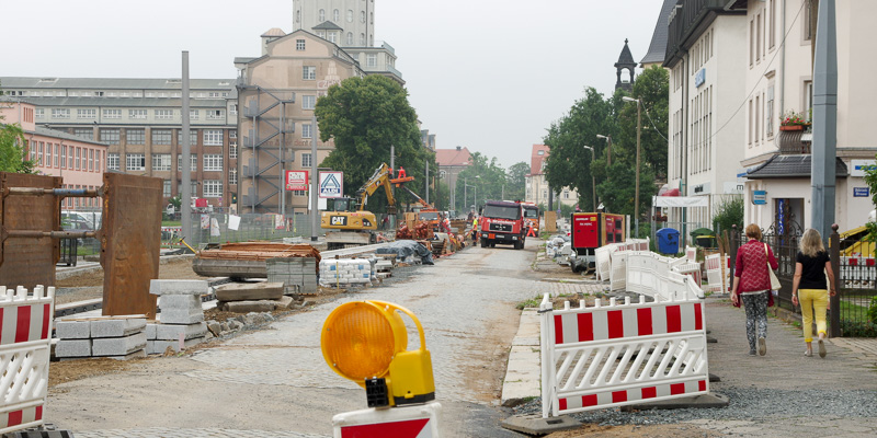 Verzögerung bei Baustelle Schandauer Straße in Dresden-Striesen