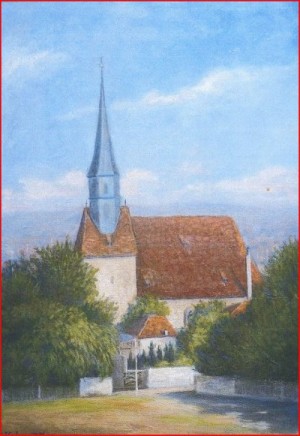 Gemälde „Dorfkirche Plauen“