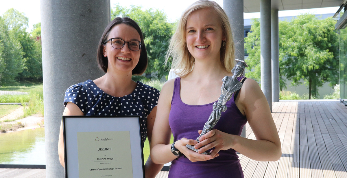 Saxonia Systems verleiht Special Woman Award an Informatikerin Christina Korger